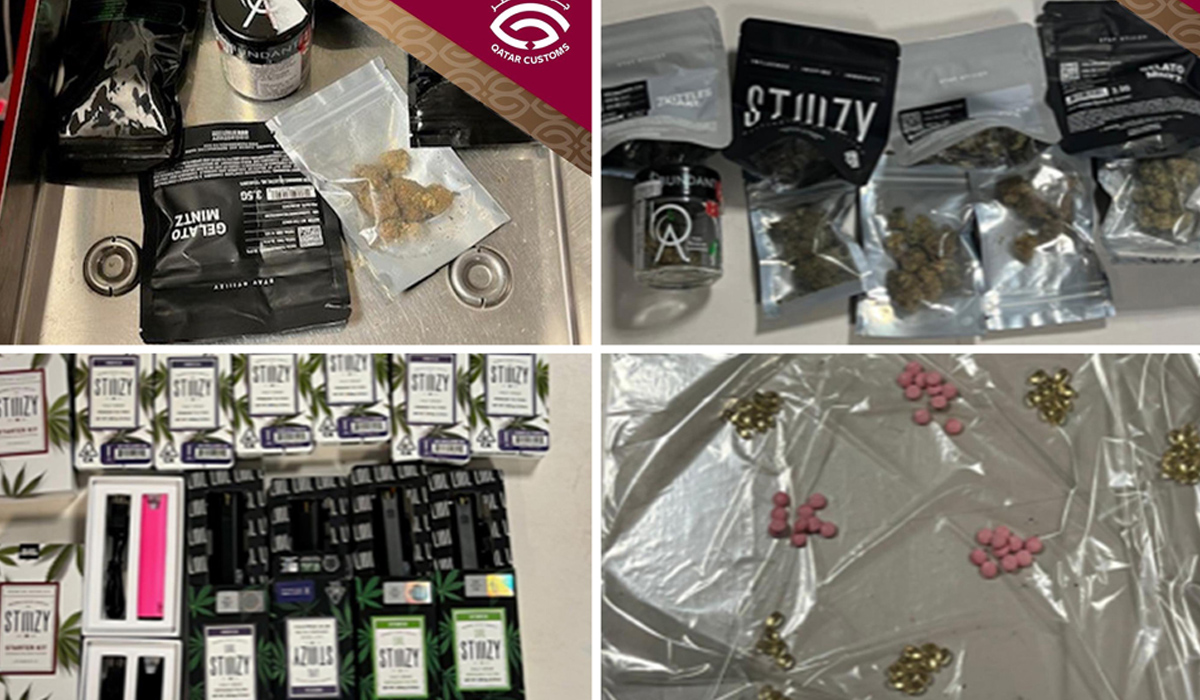 Marijuana and narcotic pills seized at Hamad International Airport